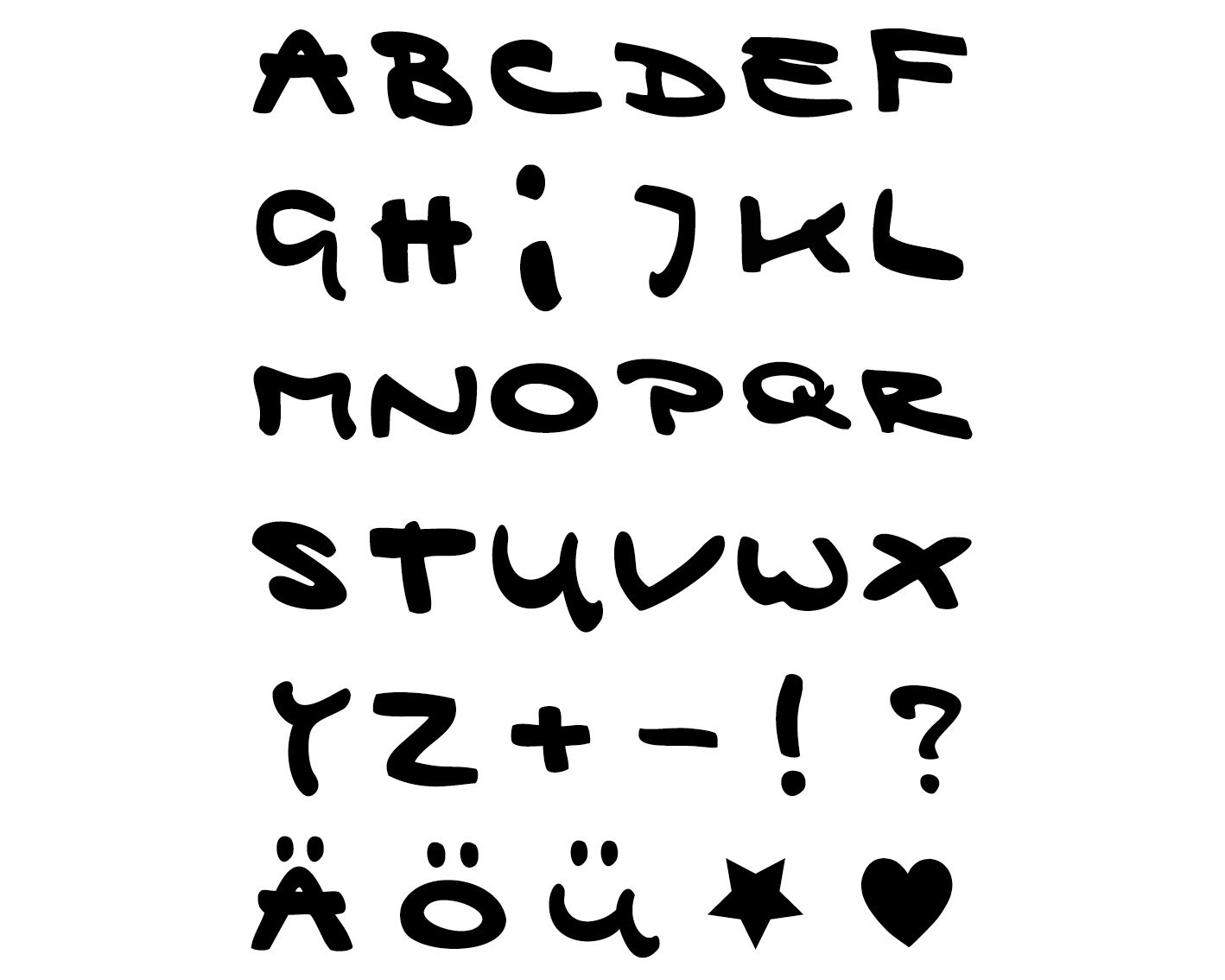 Alphabet Zeichen Wandaufkleber