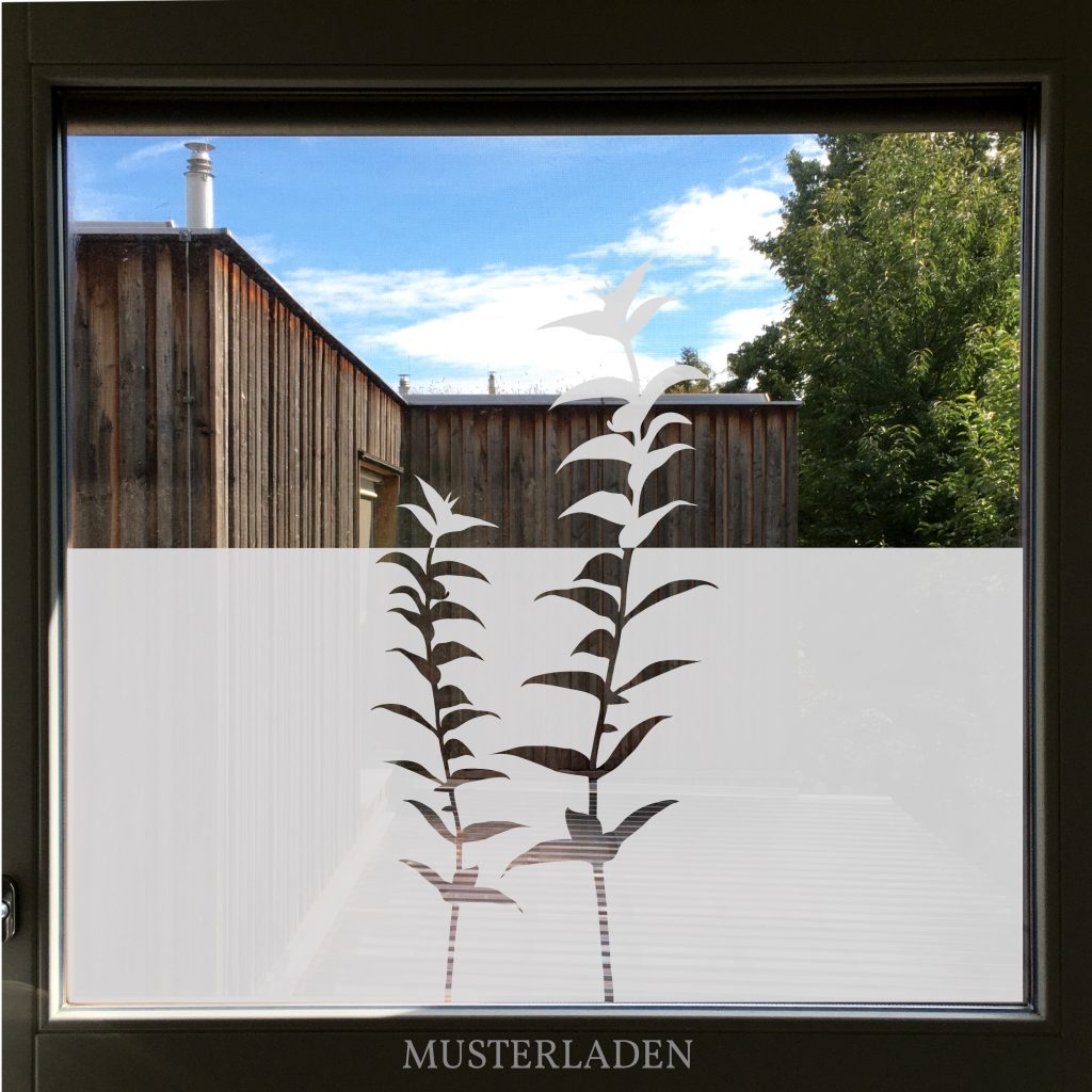 Fensterfolien Motive aus Glasdekorfolie Blaetter