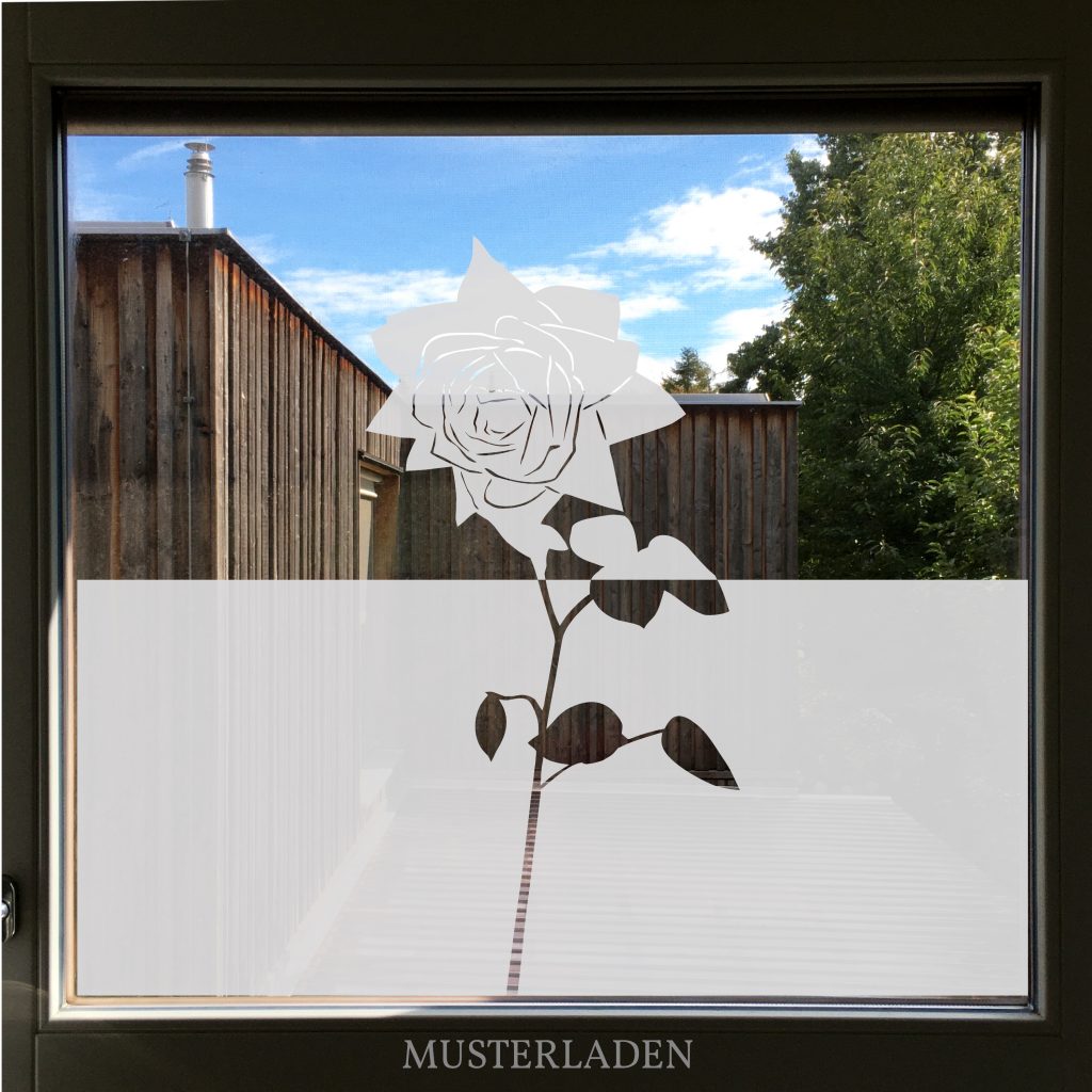 Fensterfolien Motive aus Glasdekorfolie Rose