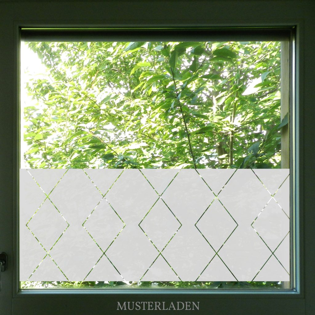 Geometrischer Fensterfolien Sichtschutz - Musterladen