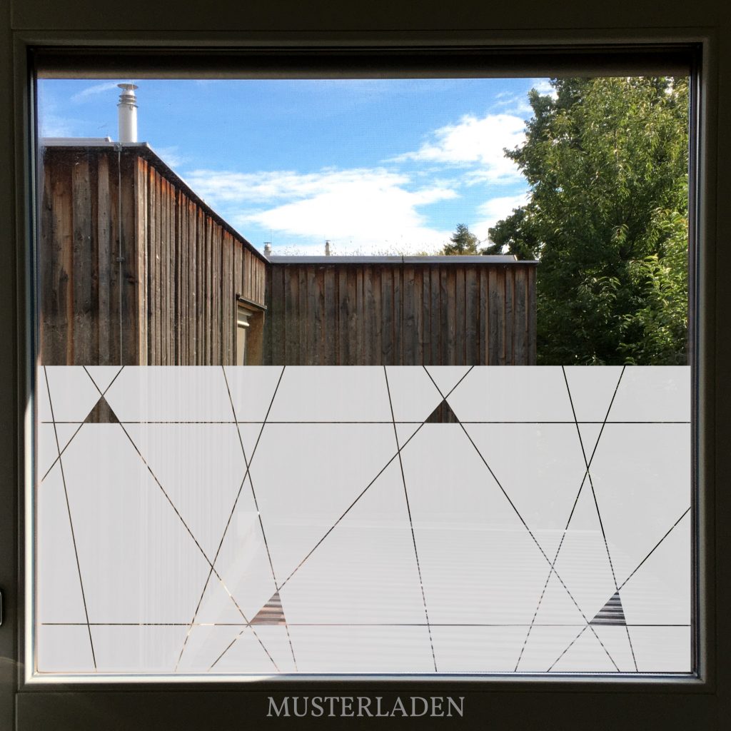 Fensterfolien Sichtschutz Motiv aus Milchglasfolie.