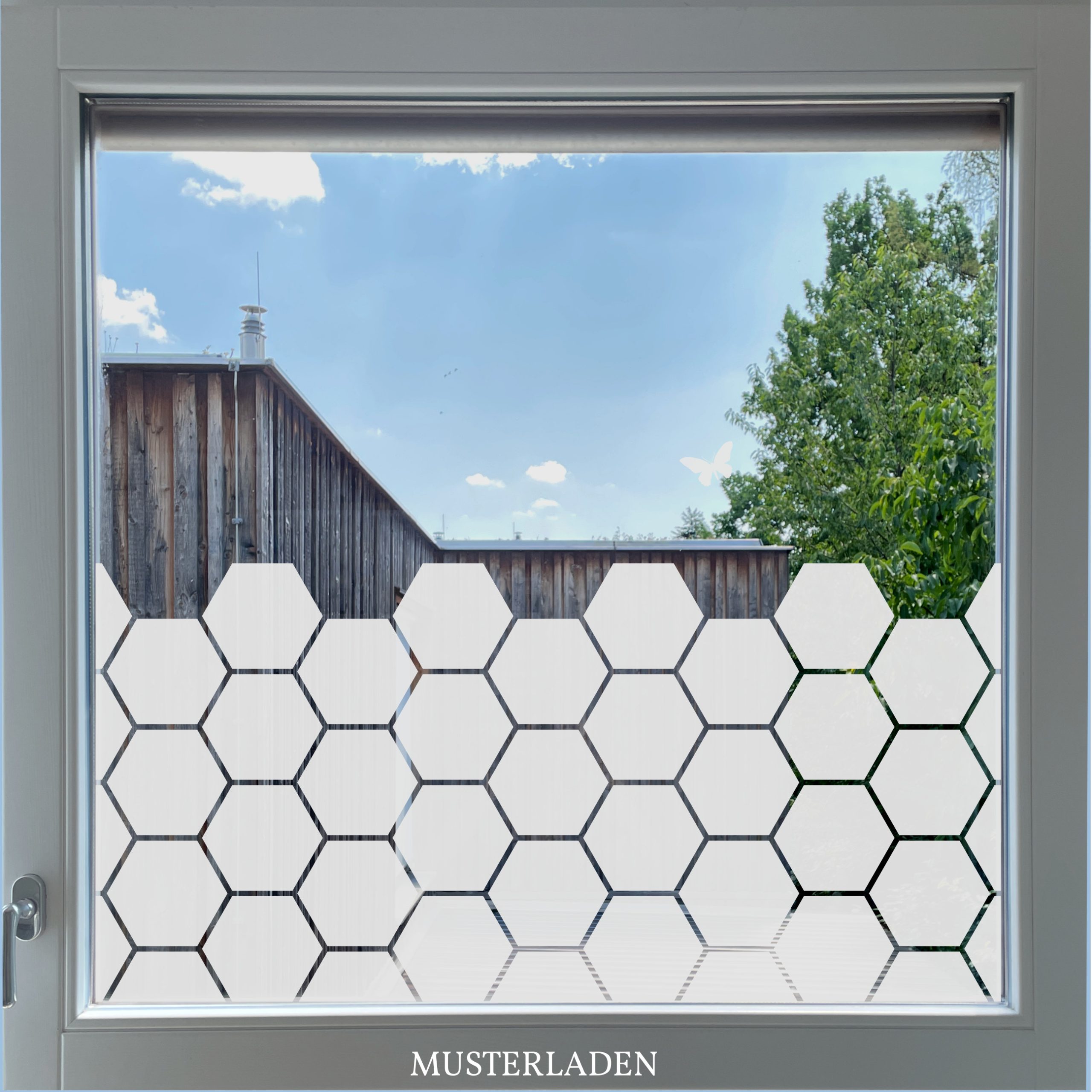 Fensterfolie Bienenwabe