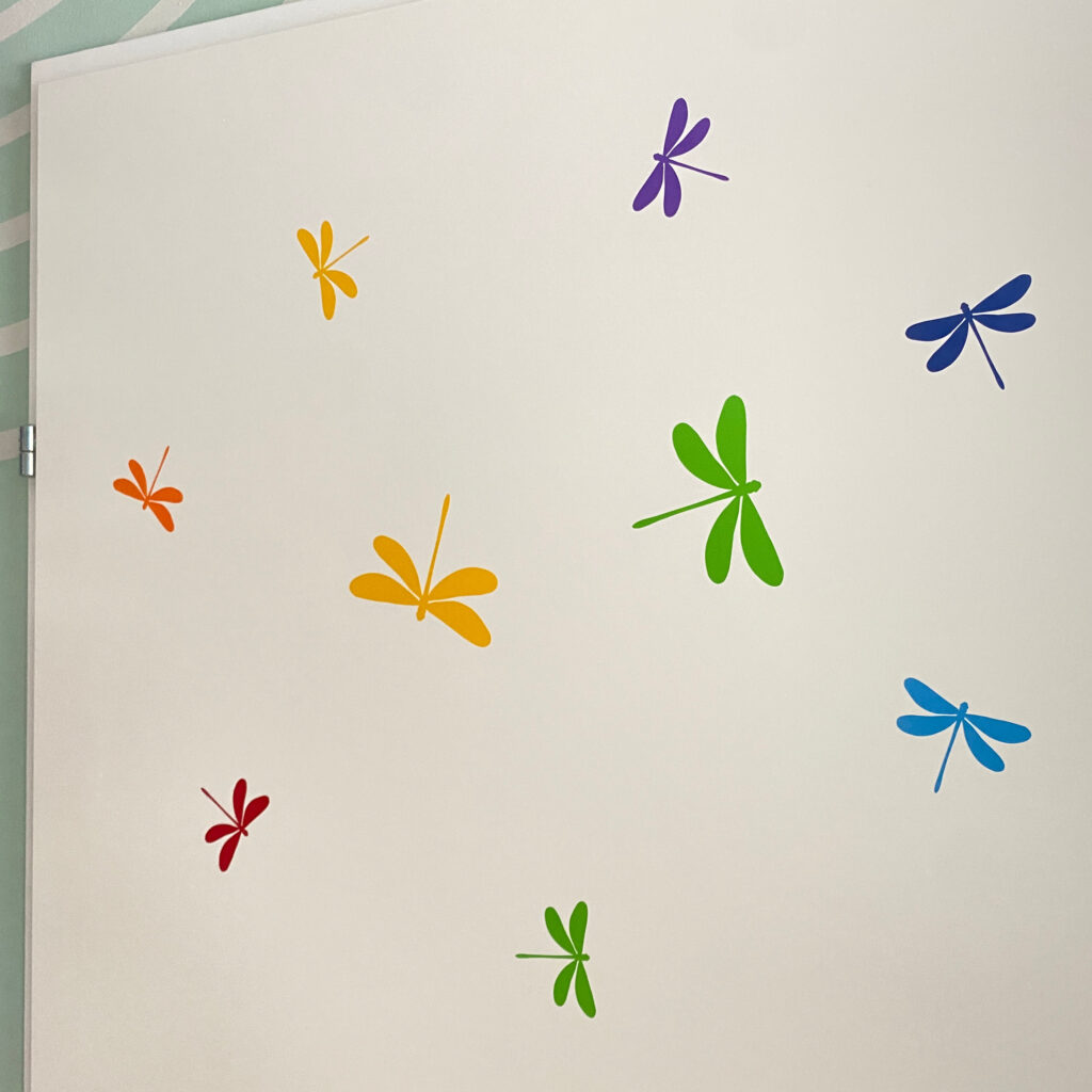 bunte Libellen Wandtattoos